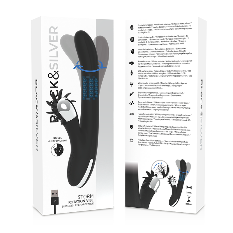 BLACK&amp;SILVER - RABBIT STORM ROTATING VIBE