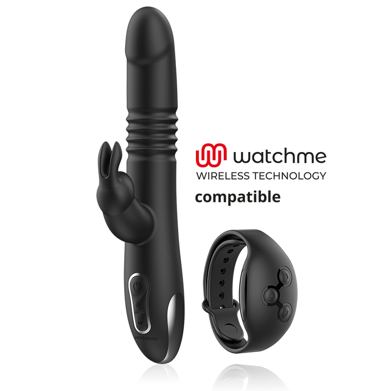 BLACK&amp;SILVER - KENJI VIBE STIMULANT COMPATIBLE WITH WATCHME WIRELESS TECHNOLOGY