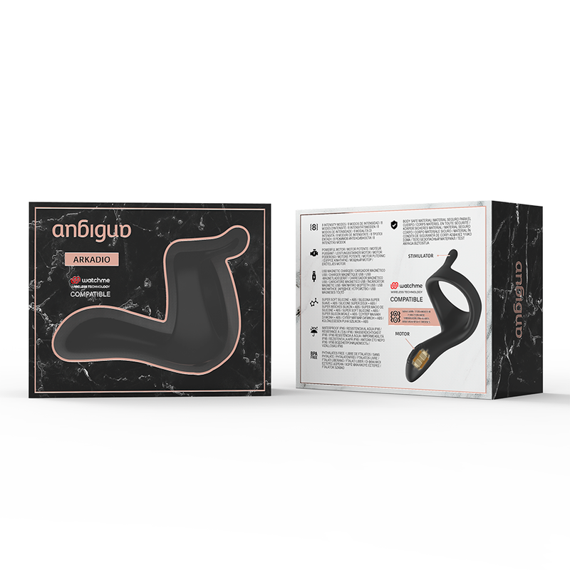 Arkadio gland and perineum stimulator compatible with watchme wireless technology