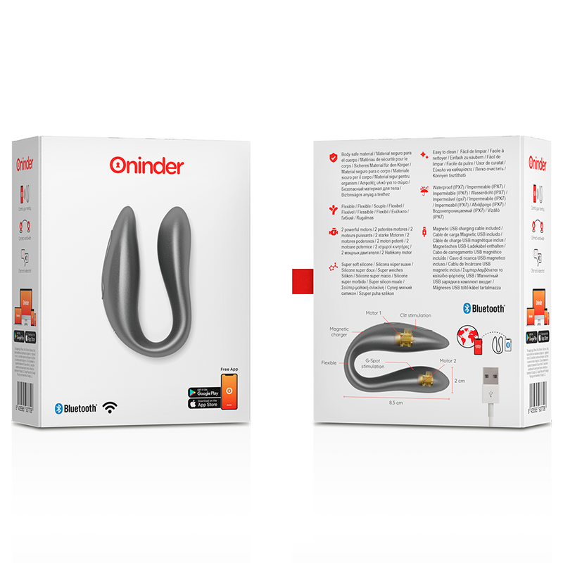 ONINDER - LISBON G-SPOT &amp; CLITORAL STIMULATOR PINK - FREE APP