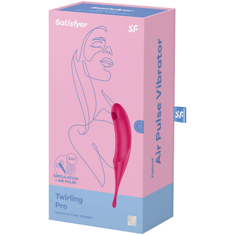 SATISFYER - TWIRLING PRO AIR PULSE BLUE STIMULATOR AND VIBRATOR