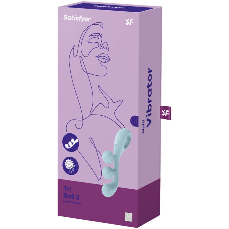 Multi Tri Ball 2 Vibrator Blue