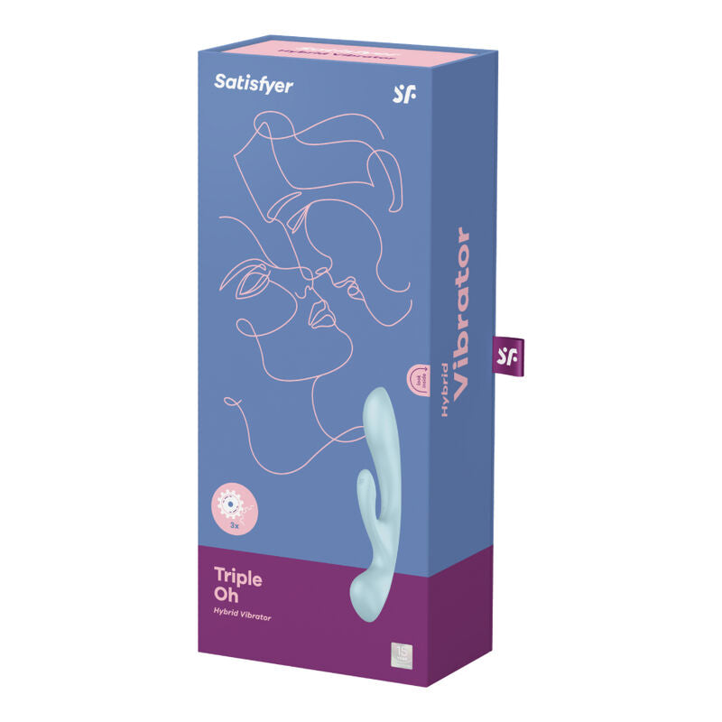 Triple oh vibrador hybrid azul