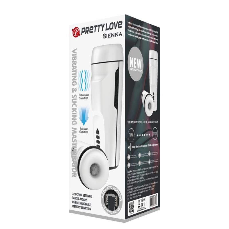 Sienna Male Masturbator with Vibration, Voice, and Suction