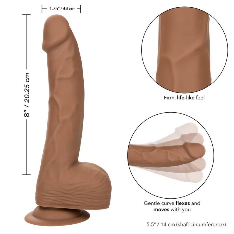 Gode Ventouse Silicone Pur Réaliste Flexible Silicone Studs - CalExotics
