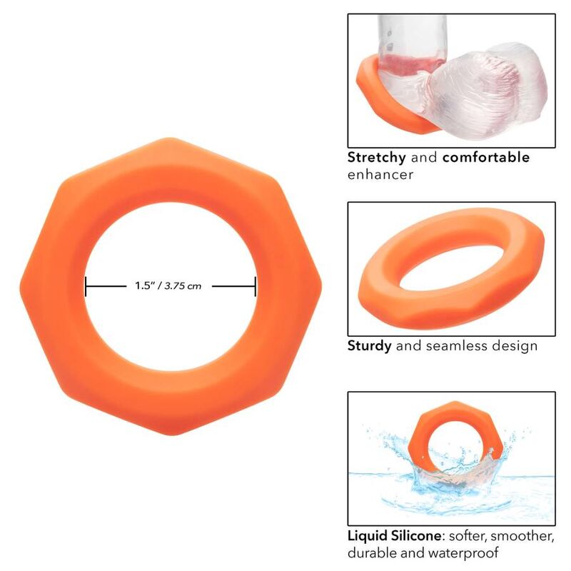 Orange Alpha Sexagon Ring