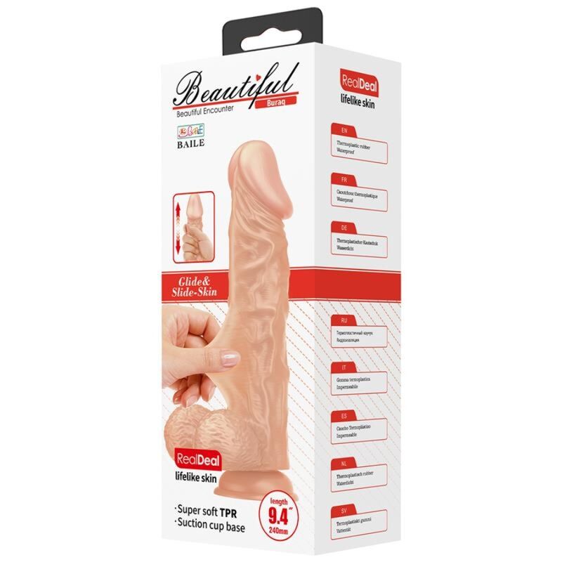 BAILE - BEAUTIFUL ENCOUNTER BURAQ REALISTIC FLEXIBLE DILDO 24 CM NATURAL