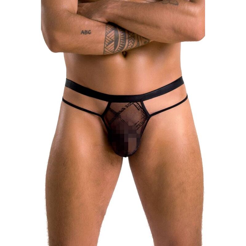 PASSION - 029 THONG COLLIN BLACK S/M