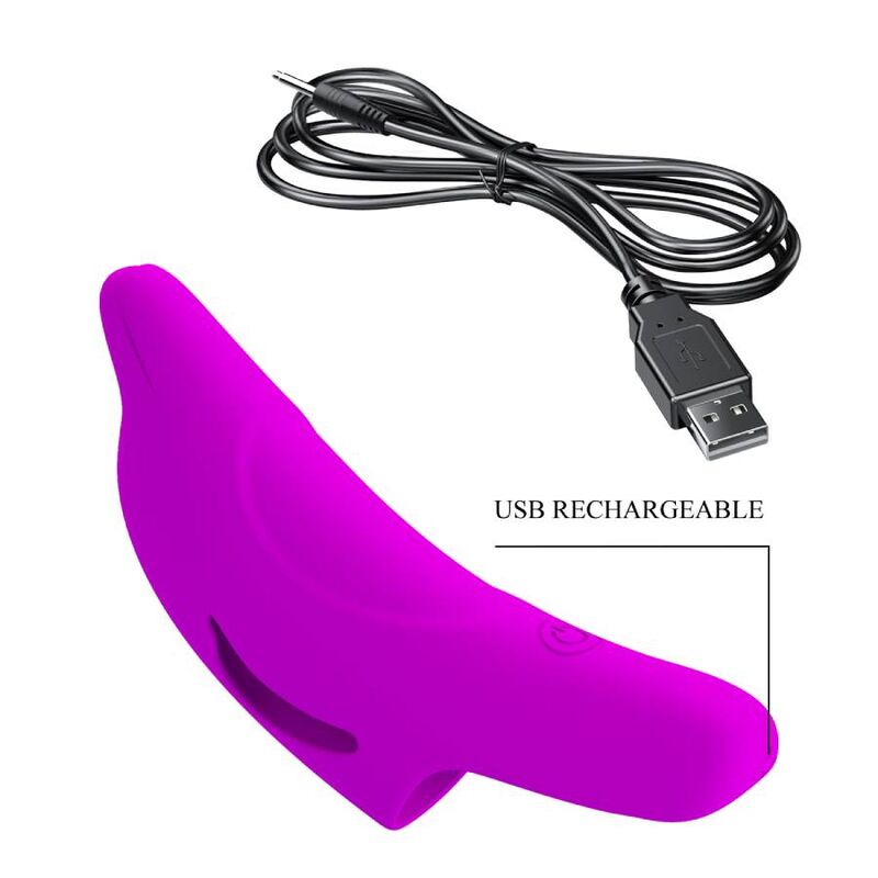 PRETTY LOVE - POWERFUL DELPHINI PURPLE FINGER STIMULATOR
