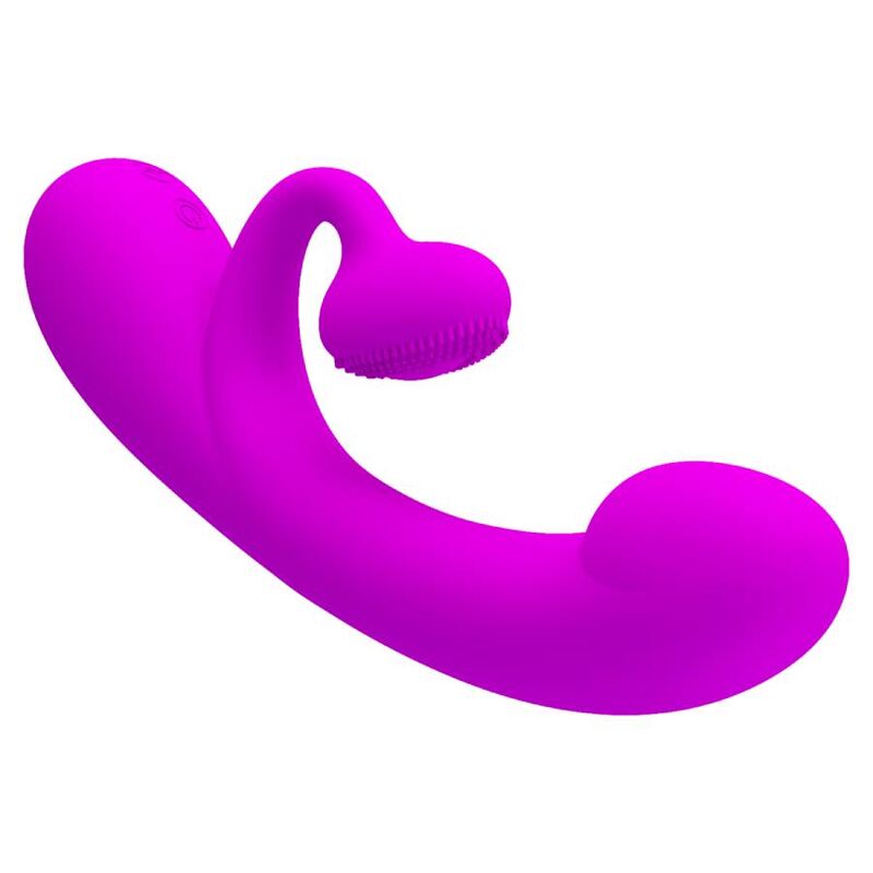 Sincere vibrator and purple silicone clitoris sucker
