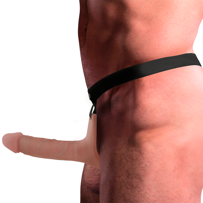 Hollow harness with silicone dildo 16 x 3.5 cm