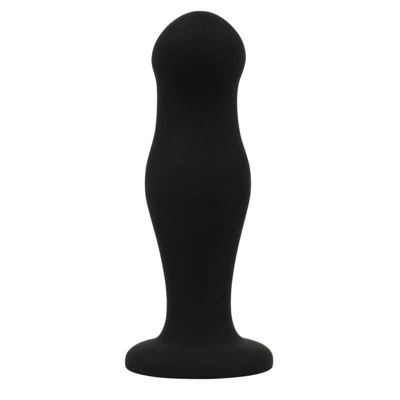 BLACK&amp;SILVER - SEAN PREMIUM SILICONE ANAL PLUG BLACK