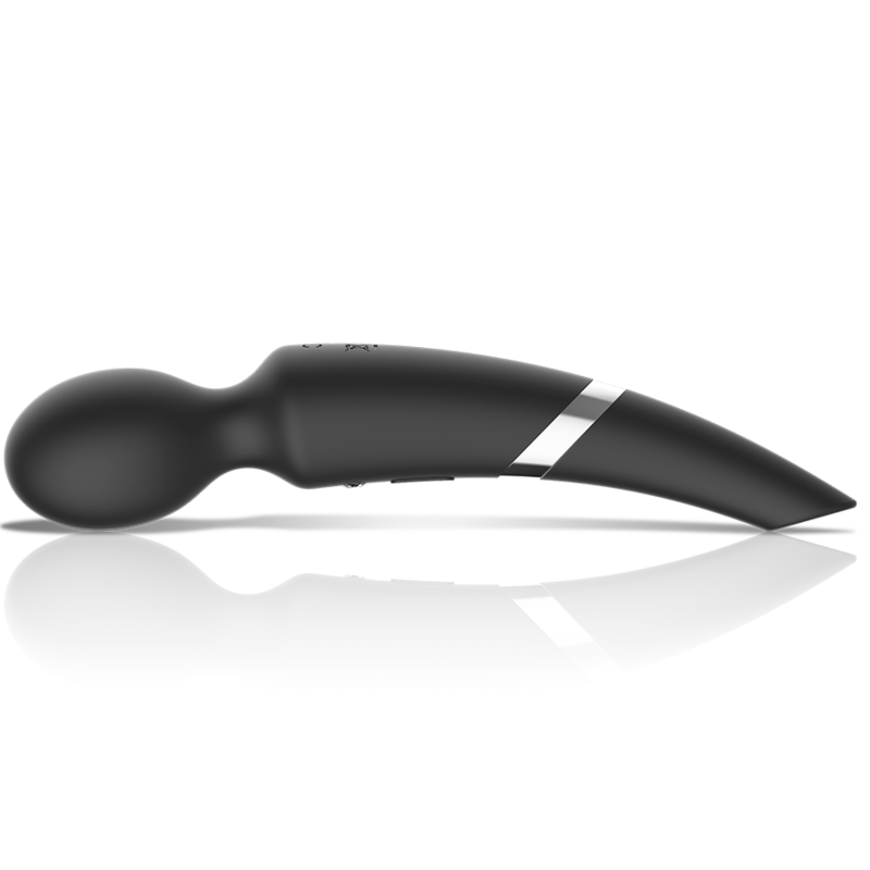 BLACK&amp;SILVER - BECK 2 IN 1 SILICONE WAND AND SUCTION CUP