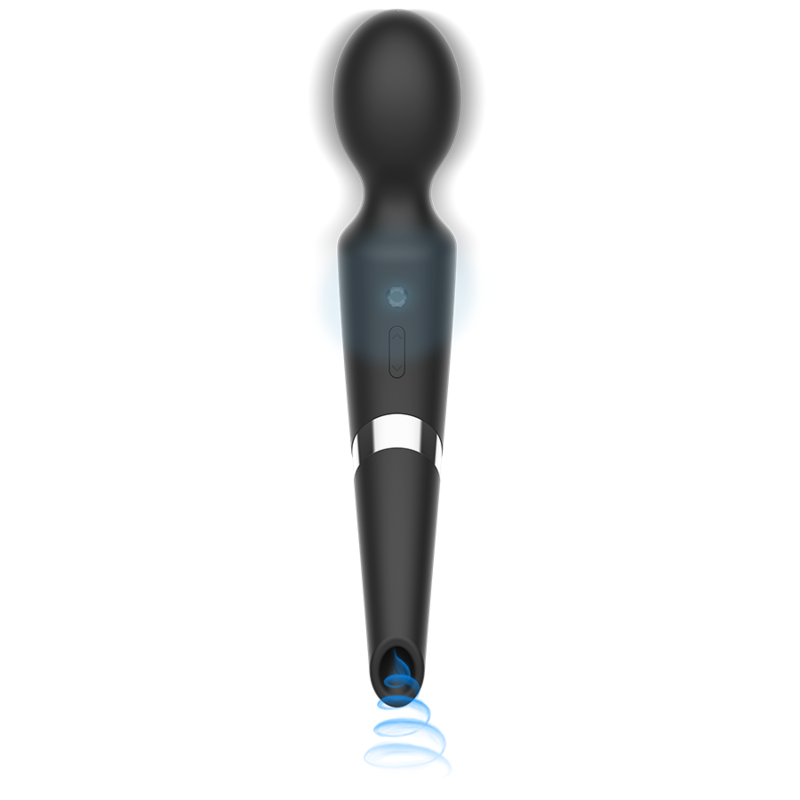 BLACK&amp;SILVER - BECK 2 IN 1 SILICONE WAND AND SUCTION CUP