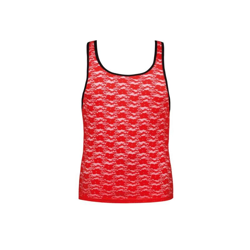 Top Lingerie Homme Braver Dentelle Rouge Imprimé Fleuri - Anais Men