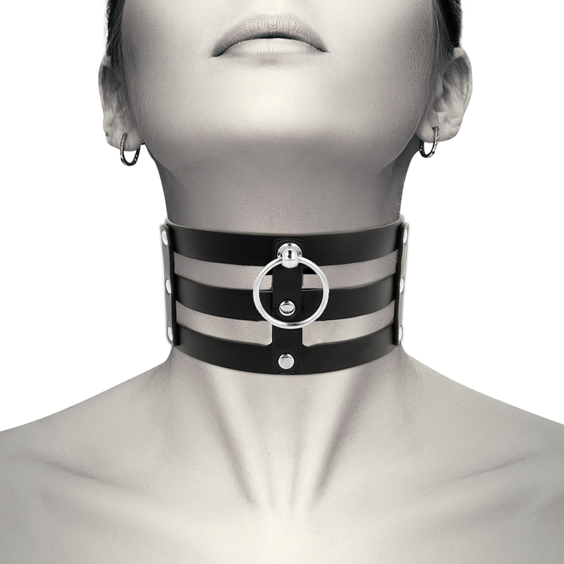 Fetish style vegan leather choker