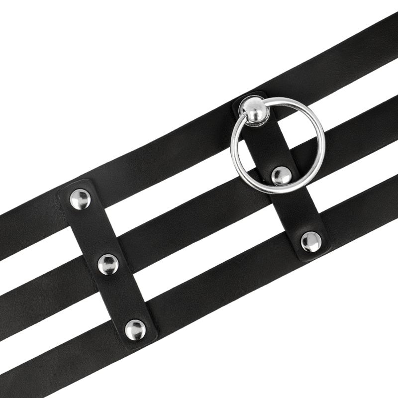 Fetish style vegan leather choker