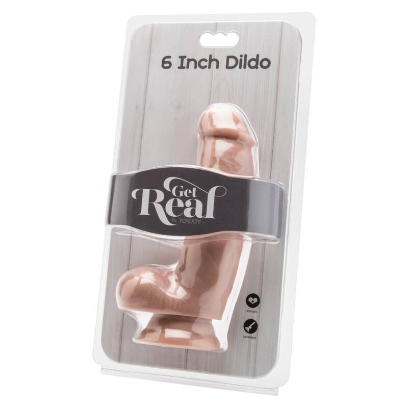 GET REAL - 12 CM DILDO WITH LEATHER BEADS