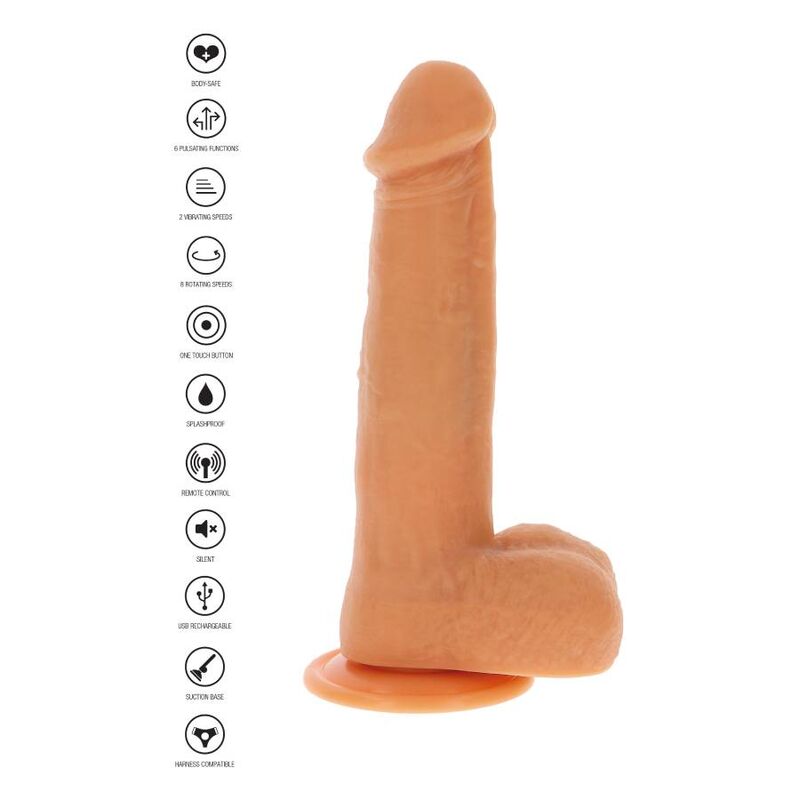 Vibrating Dildo Skin Rotating Beads