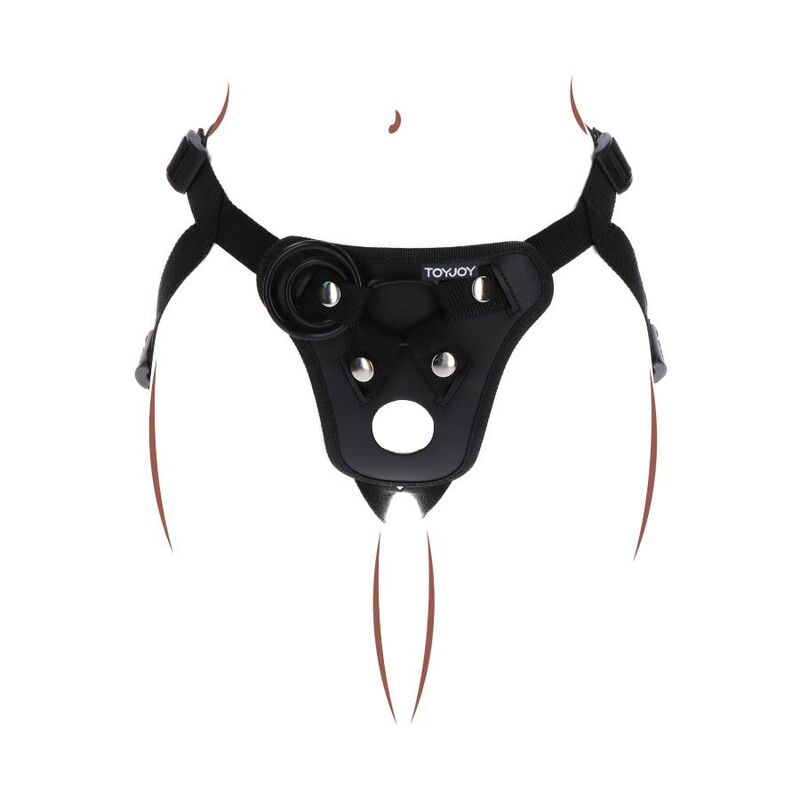 Black strap-on pleasure harness