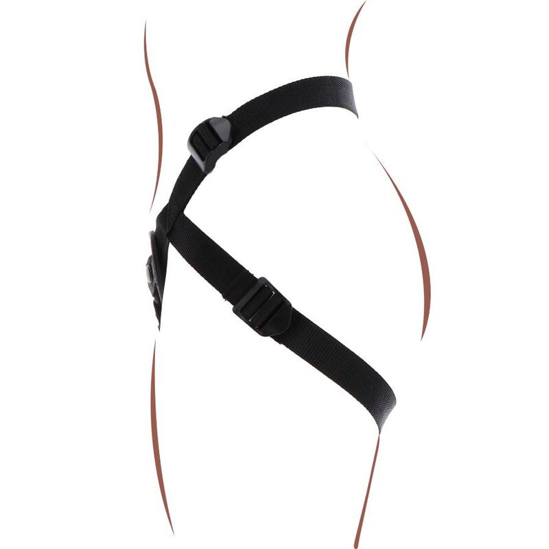 Black strap-on pleasure harness