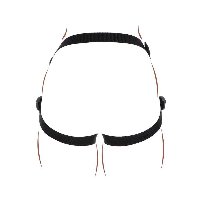 Black strap-on pleasure harness