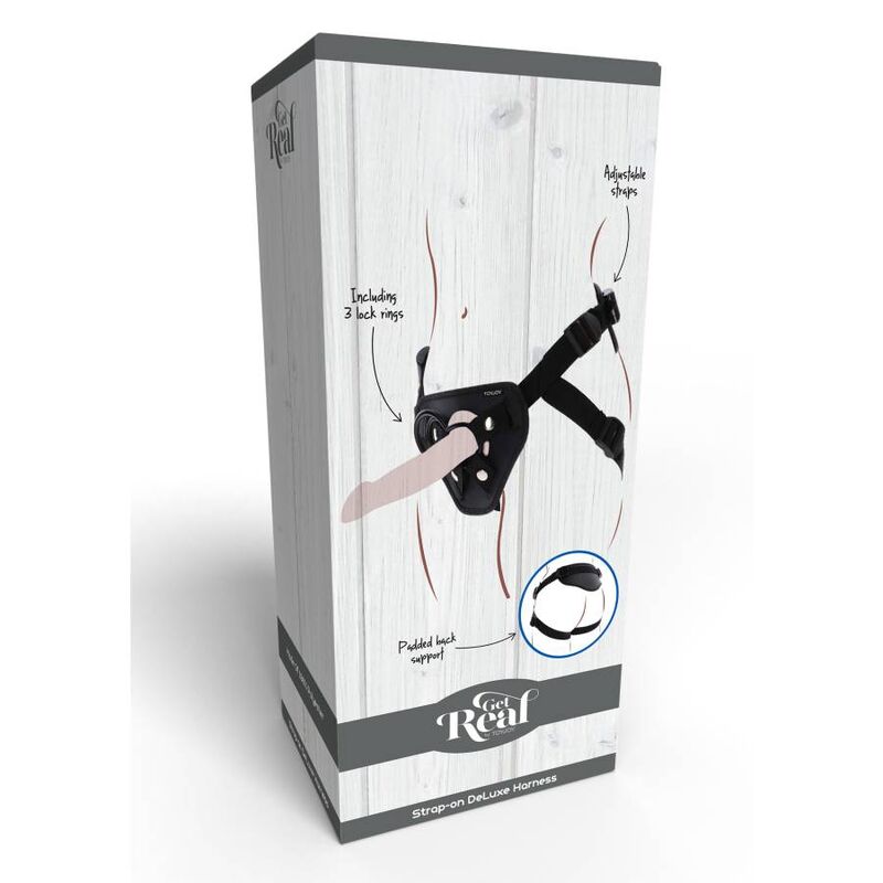 Deluxe black strap-on harness