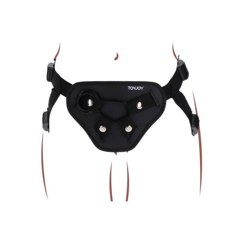 Deluxe black strap-on harness