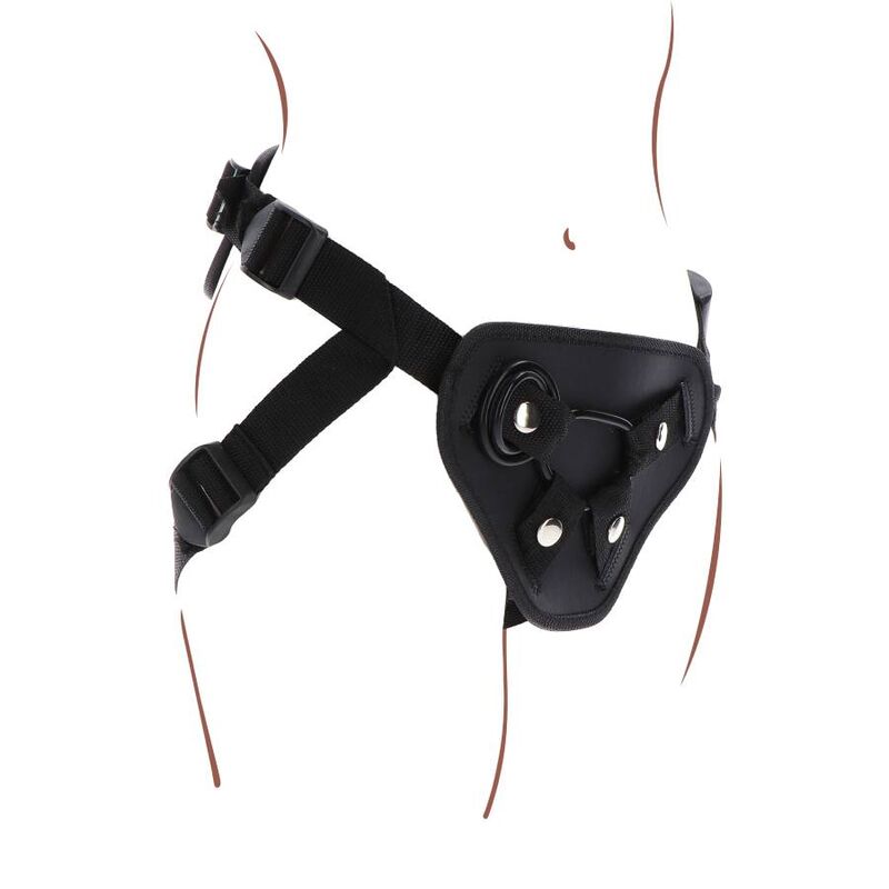 Deluxe black strap-on harness