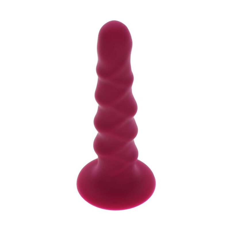 Ribbed Dong 12 cm red