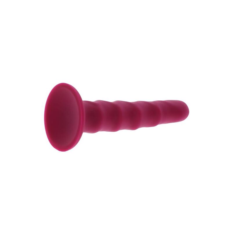 Ribbed Dong 12 cm red