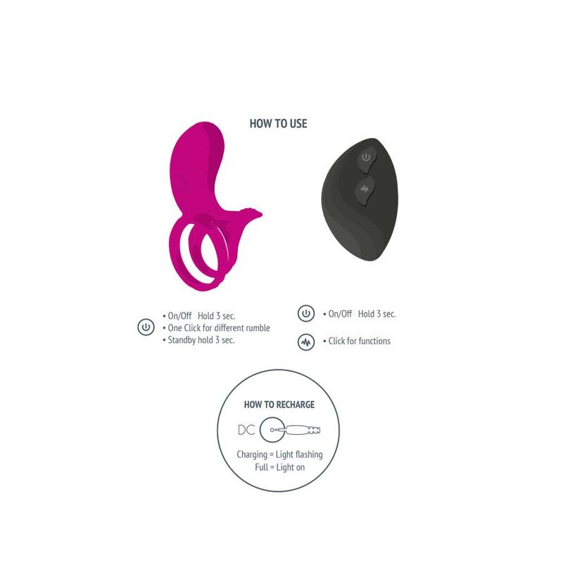 Fuchsia couples stimulator ring