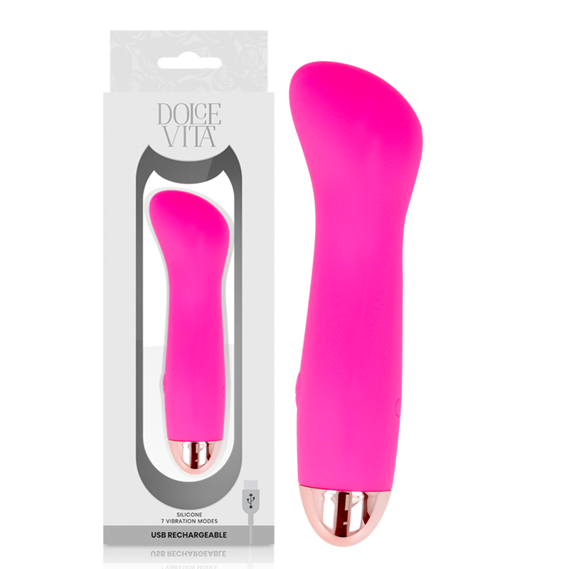 DOLCE VITA - ONE ROSE RECHARGEABLE VIBRATOR 7 SPEEDS