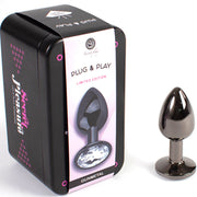 Gunmetal anal plug small size 7 cm