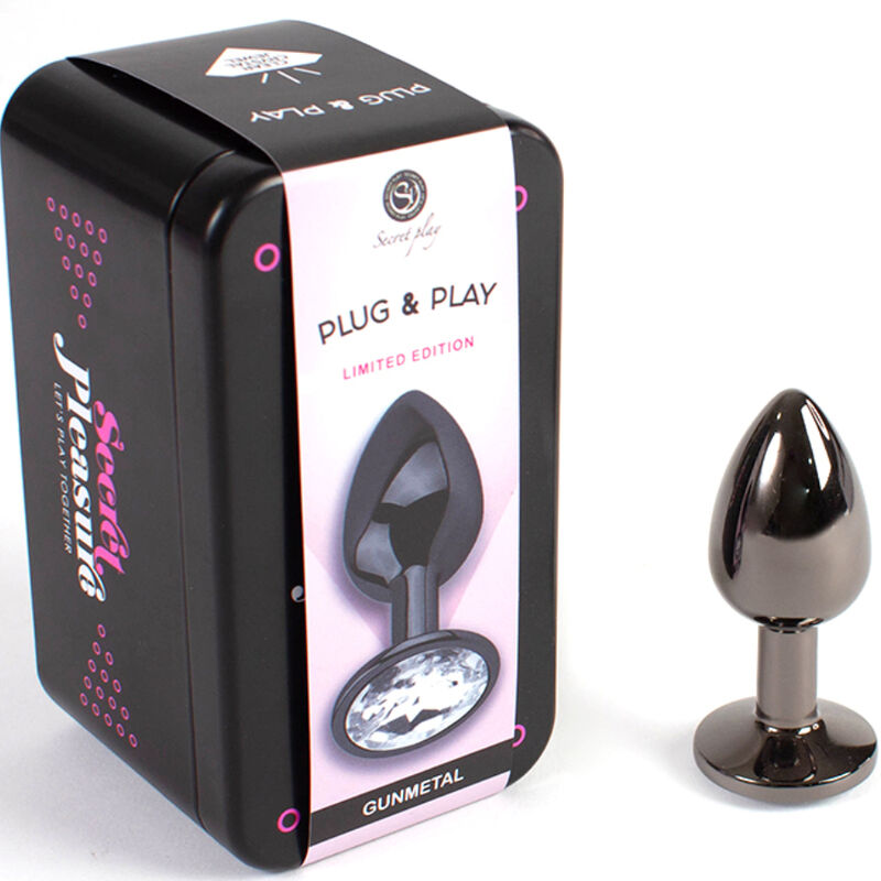 Gunmetal anal plug small size 7 cm