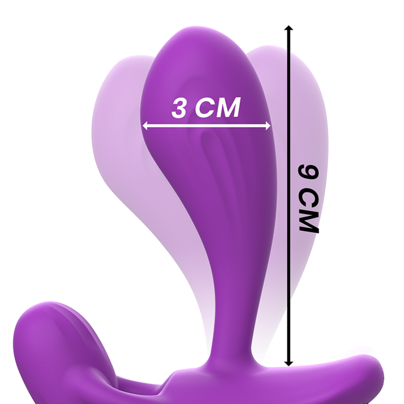 Remote control anal shelly plug purple