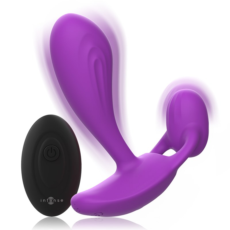 Remote control anal shelly plug purple