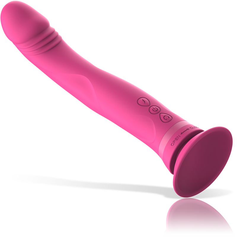 INTENSE - PINK SILICONE VIBRATOR DILDO MICHELANGELO