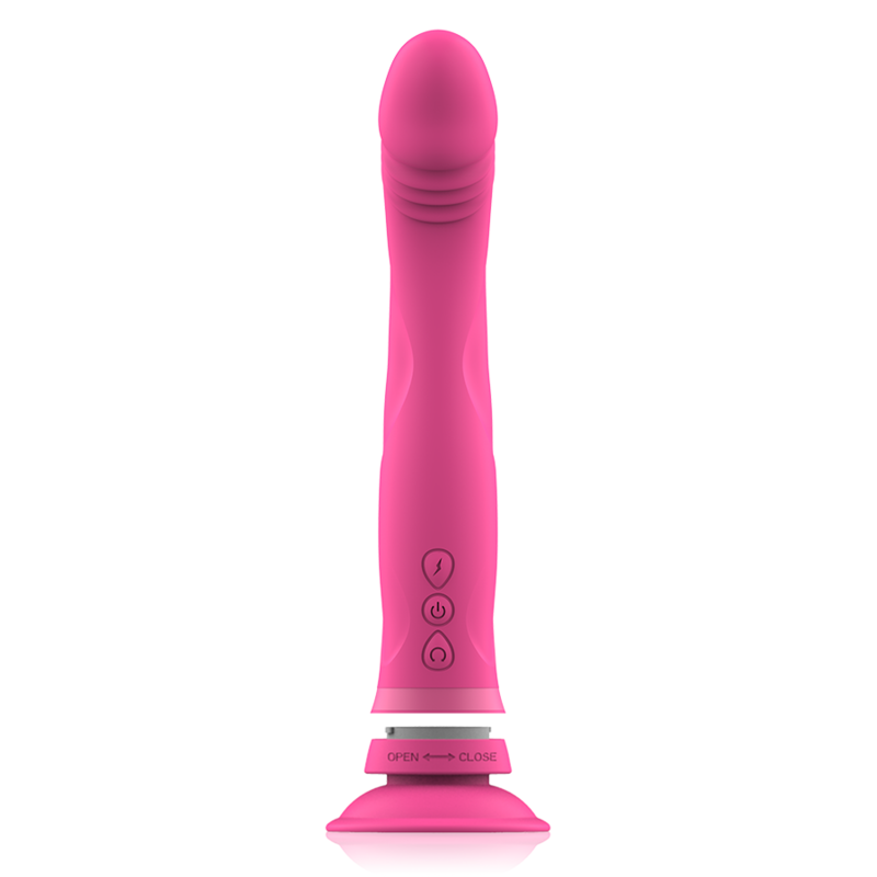 INTENSE - PINK SILICONE VIBRATOR DILDO MICHELANGELO
