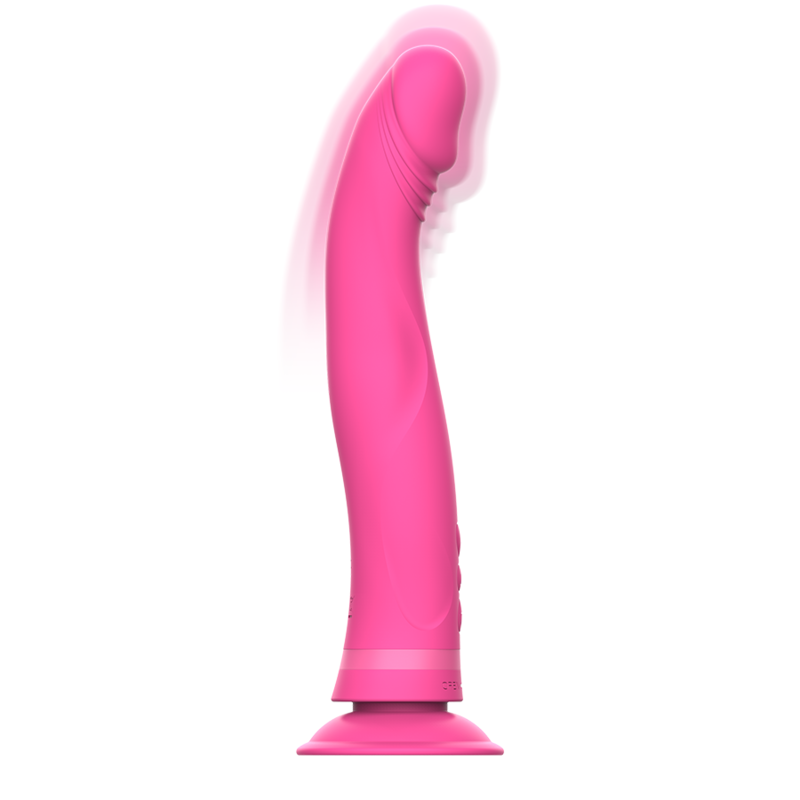 INTENSE - PINK SILICONE VIBRATOR DILDO MICHELANGELO
