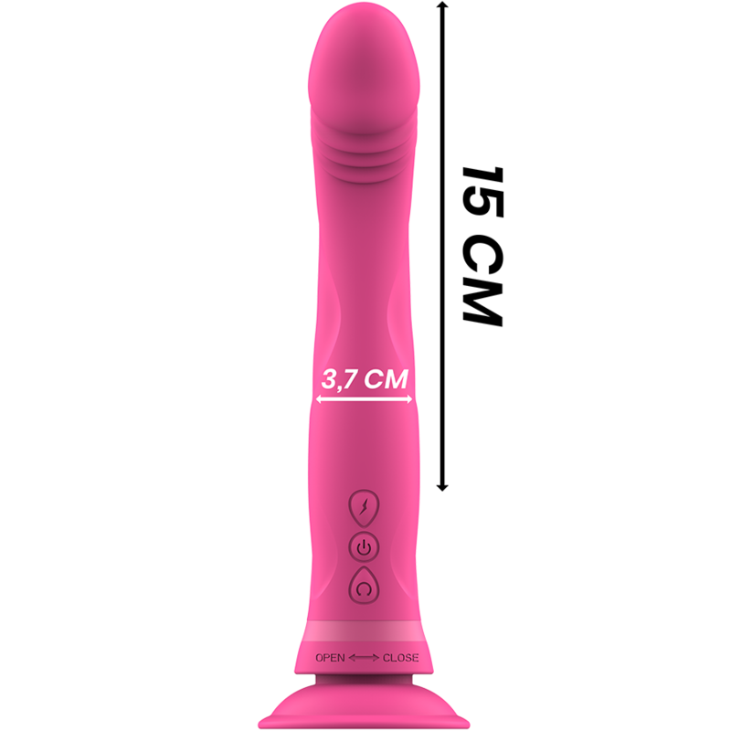 INTENSE - PINK SILICONE VIBRATOR DILDO MICHELANGELO