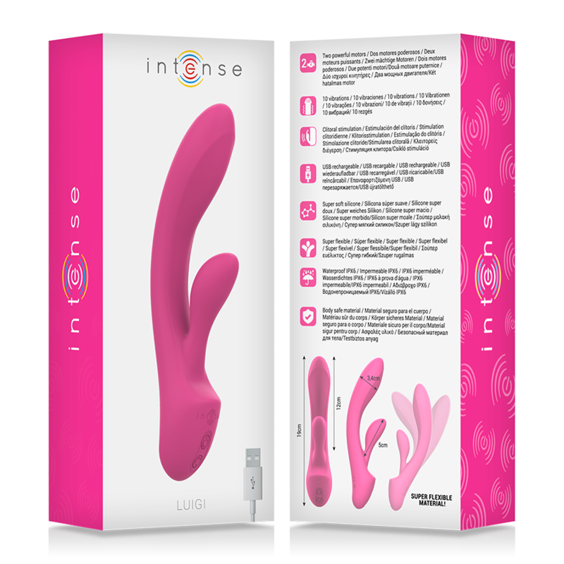 Luigi Rabbit Vibrator Liquid Silicone Pink