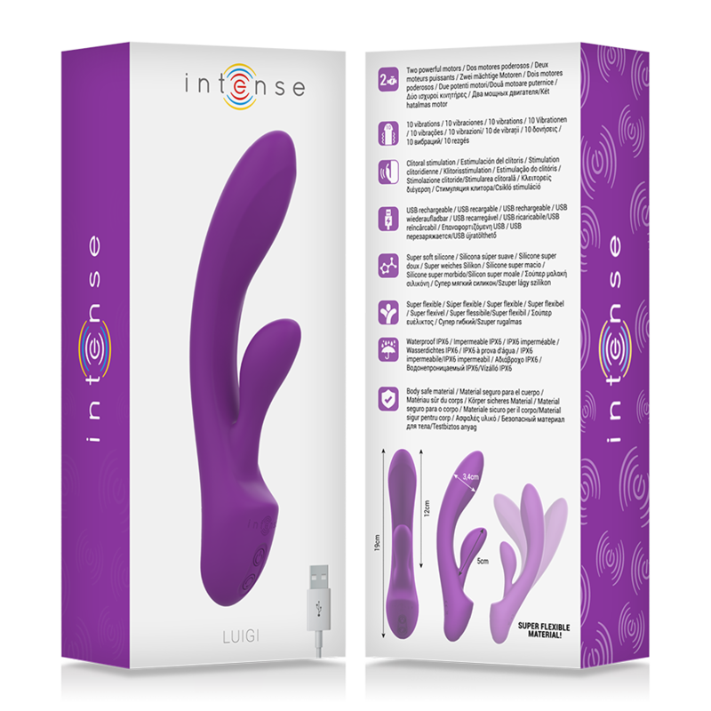 Luigi rabbit vibrator liquid silicone purple