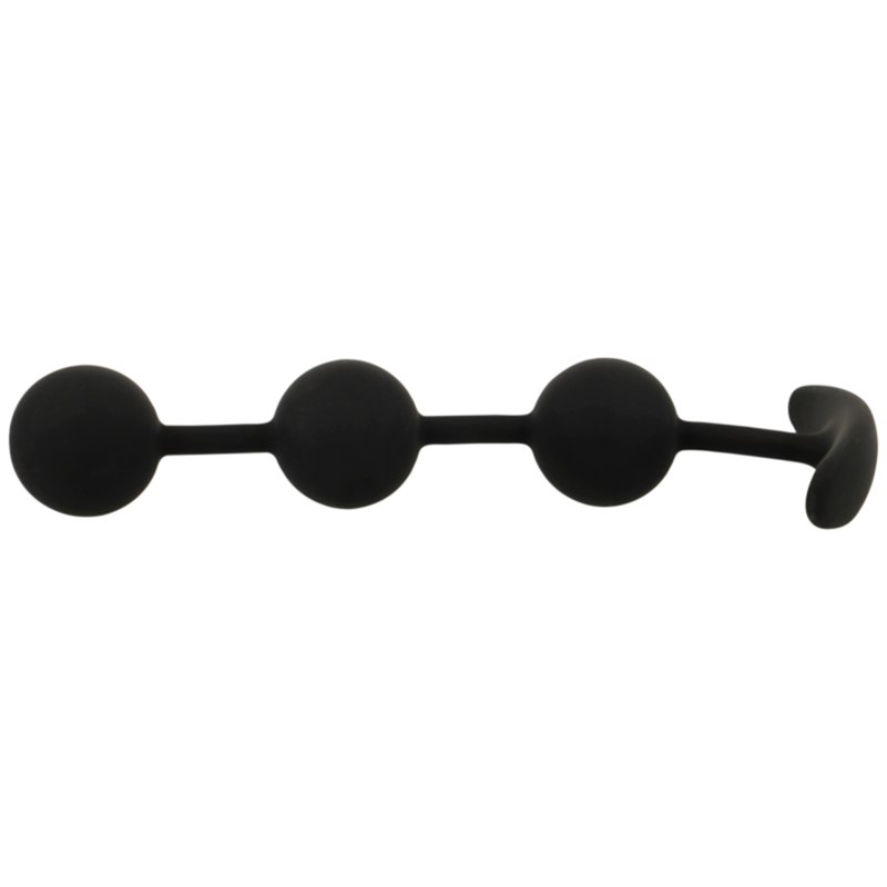 BLACK&amp;SILVER - HARRY ANAL ROSARY 3 SILICONE SPHERES 14 CM