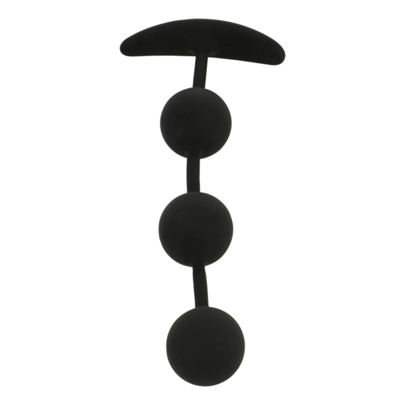 BLACK&amp;SILVER - HARRY ANAL ROSARY 3 SILICONE SPHERES 14 CM