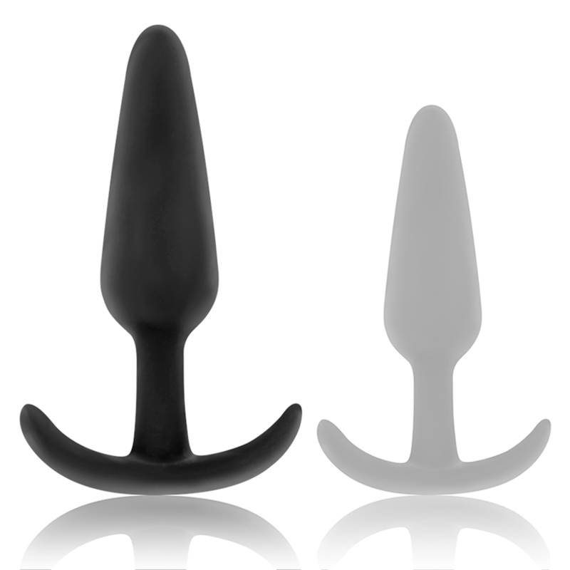 BLACK&amp;SILVER - KAEL SILICONE ANAL PLUG WITH MEDIUM GRIP
