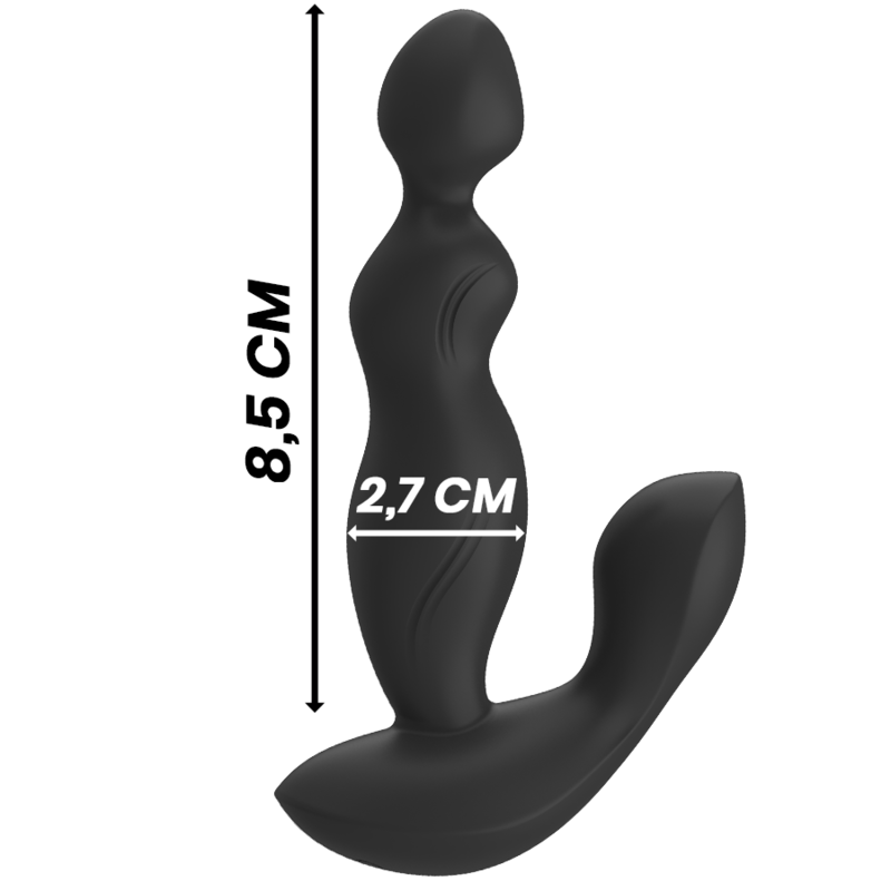 BLACK&amp;SILVER - SILICONE REMOTE CONTROL FOR CORA ANAL PLUG