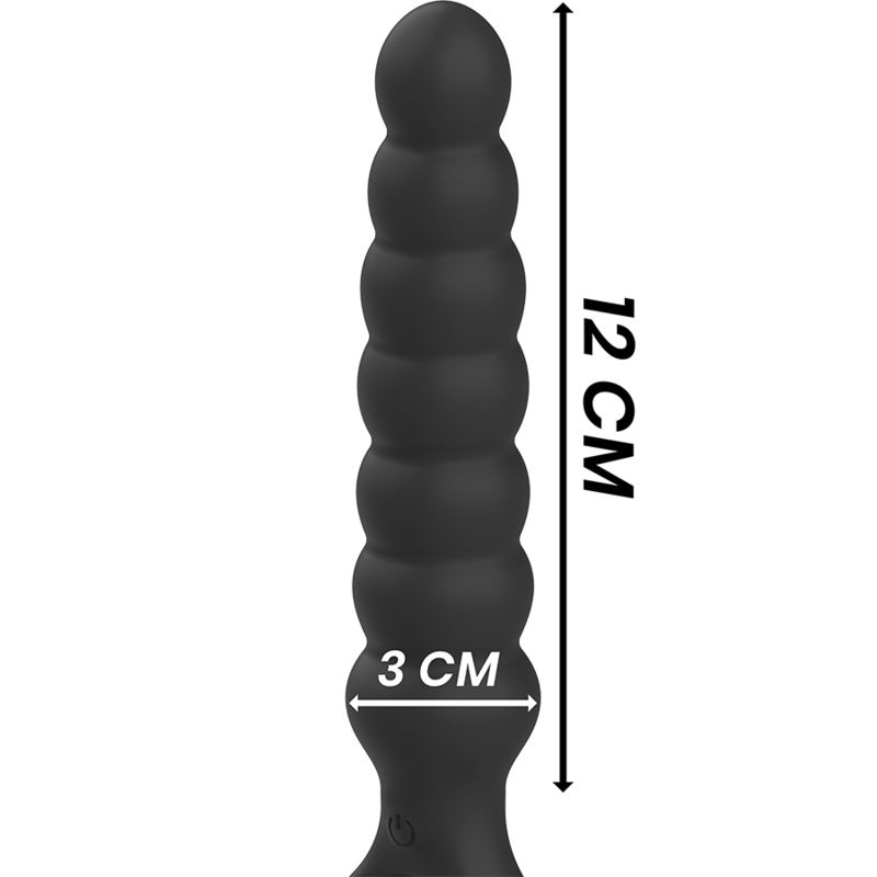 BLACK&amp;SILVER - POWERFUL SILICONE ANAL DILATOR BOB