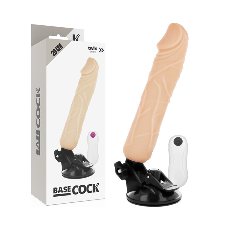 Realistic vibrator remote control natural 20 cm -o- 4 cm