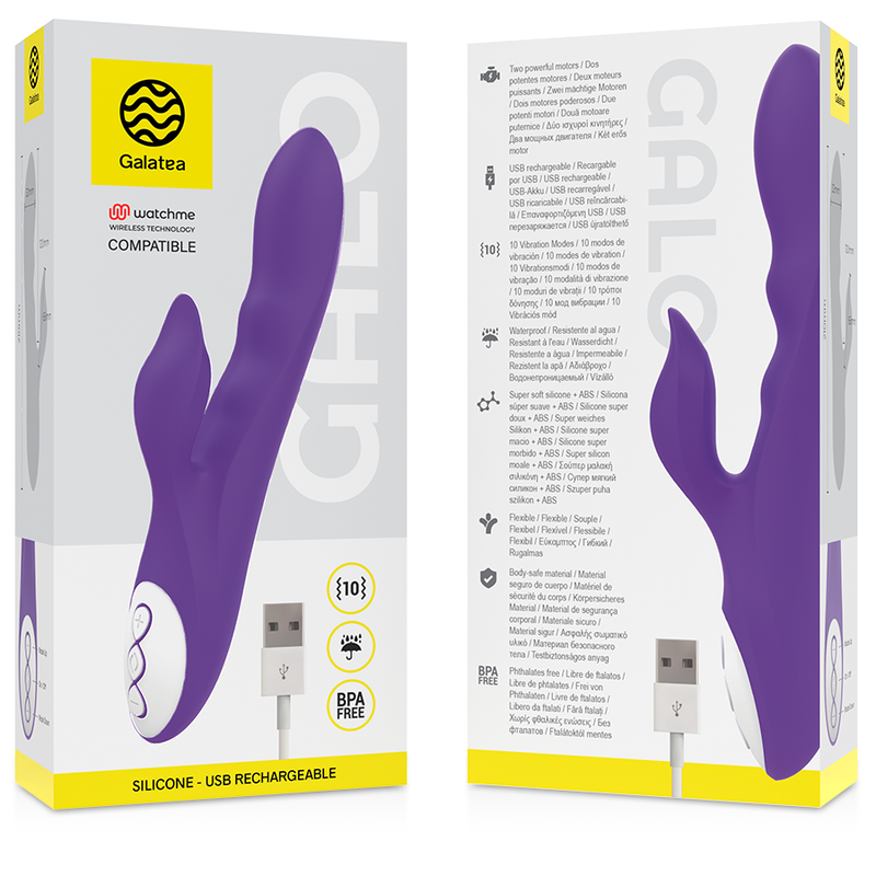Galo lilac vibrator compatible with watchme wireless technology
